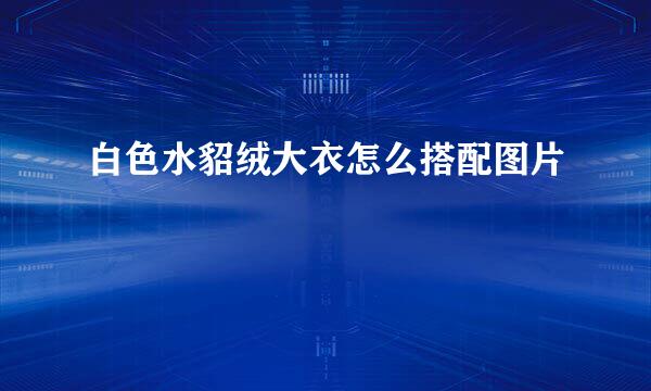 白色水貂绒大衣怎么搭配图片