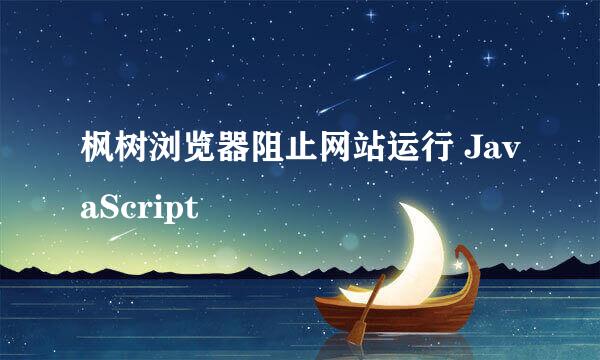 枫树浏览器阻止网站运行 JavaScript