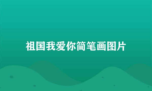 祖国我爱你简笔画图片