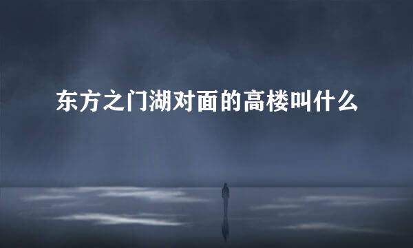 东方之门湖对面的高楼叫什么
