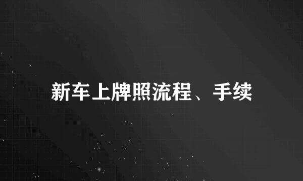 新车上牌照流程、手续