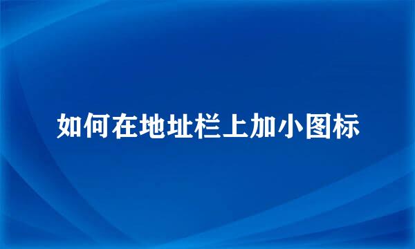 如何在地址栏上加小图标