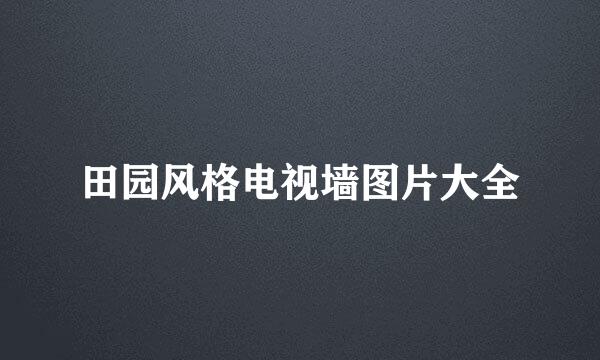 田园风格电视墙图片大全
