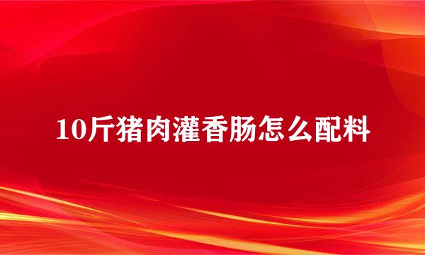 10斤猪肉灌香肠怎么配料