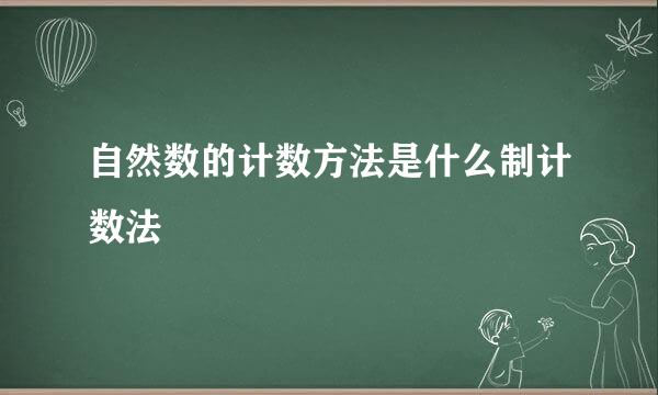 自然数的计数方法是什么制计数法