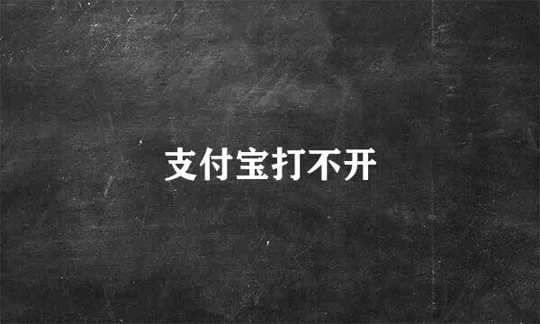 支付宝打不开