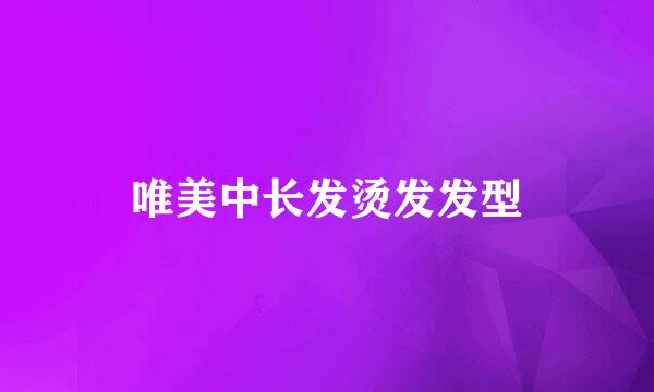 唯美中长发烫发发型