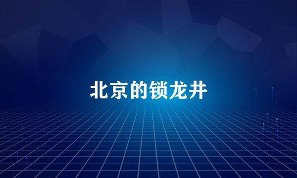 北京的锁龙井