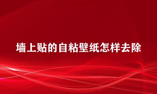 墙上贴的自粘壁纸怎样去除