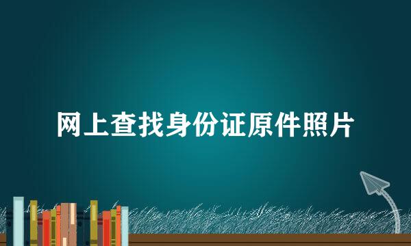 网上查找身份证原件照片