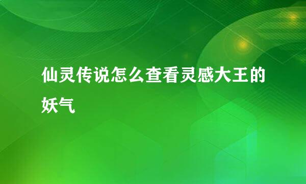 仙灵传说怎么查看灵感大王的妖气