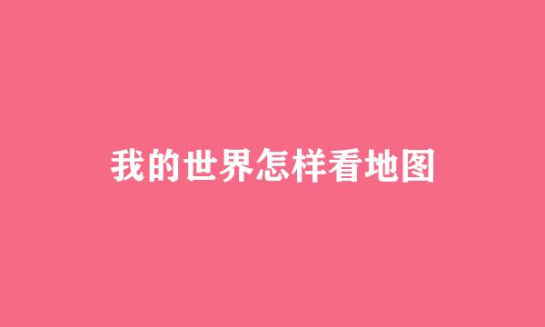 我的世界怎样看地图
