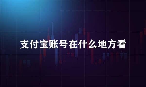 支付宝账号在什么地方看