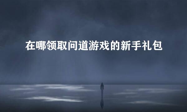 在哪领取问道游戏的新手礼包