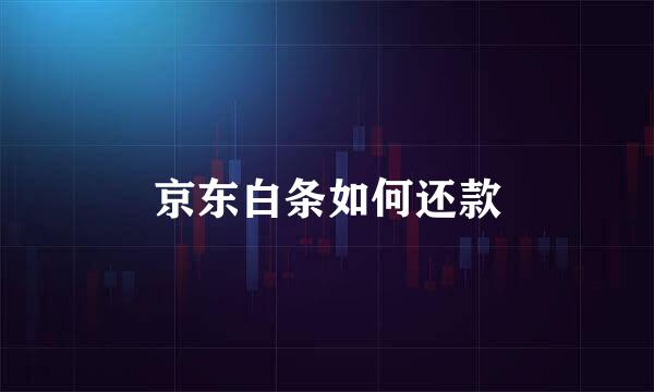 京东白条如何还款