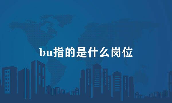 bu指的是什么岗位