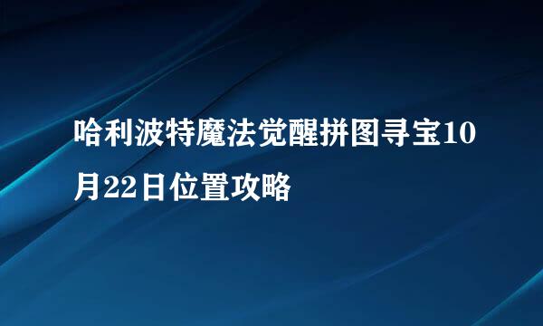 哈利波特魔法觉醒拼图寻宝10月22日位置攻略