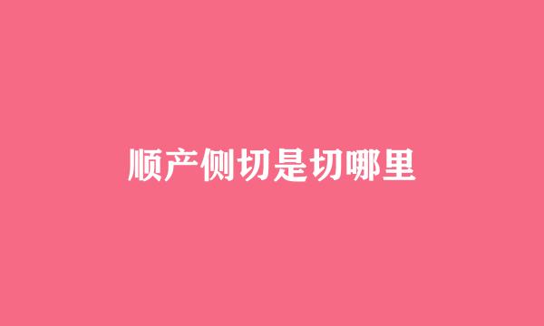 顺产侧切是切哪里