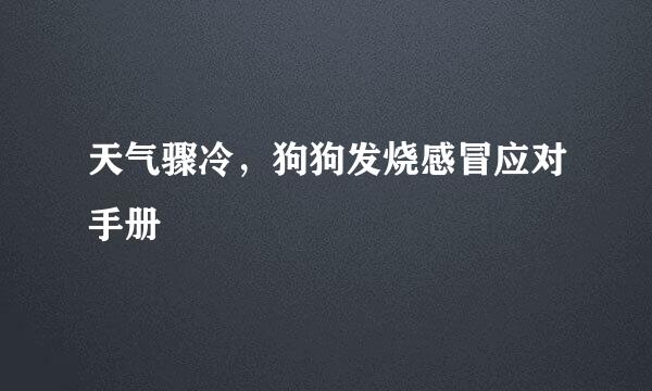 天气骤冷，狗狗发烧感冒应对手册
