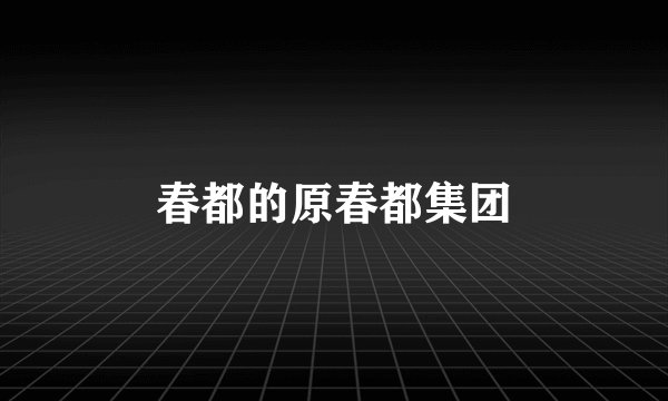 春都的原春都集团