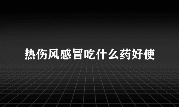 热伤风感冒吃什么药好使