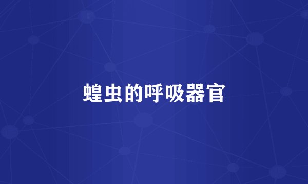蝗虫的呼吸器官