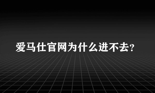 爱马仕官网为什么进不去?