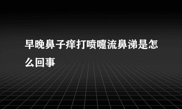 早晚鼻子痒打喷嚏流鼻涕是怎么回事