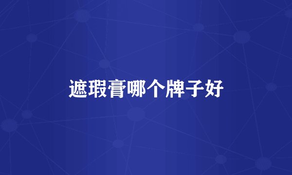 遮瑕膏哪个牌子好
