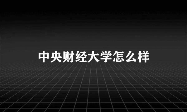 中央财经大学怎么样