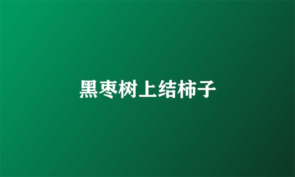 黑枣树上结柿子