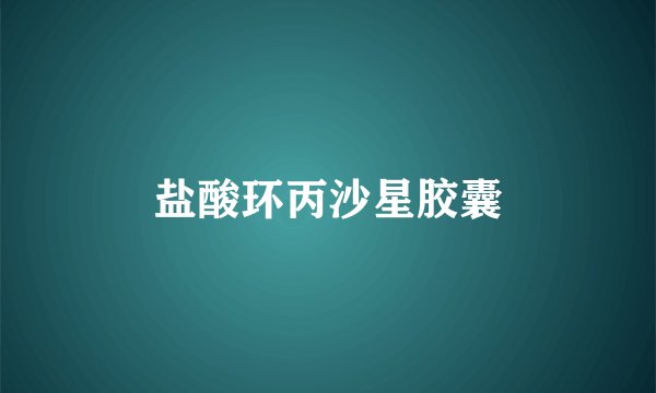 盐酸环丙沙星胶囊