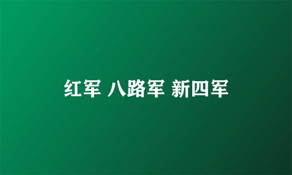 红军 八路军 新四军
