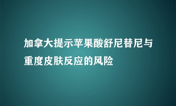 加拿大提示苹果酸舒尼替尼与重度皮肤反应的风险