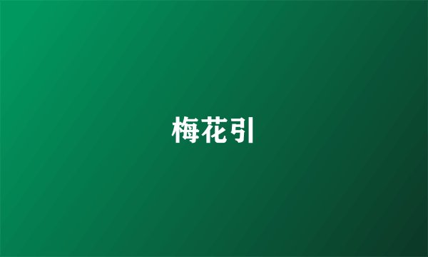 梅花引