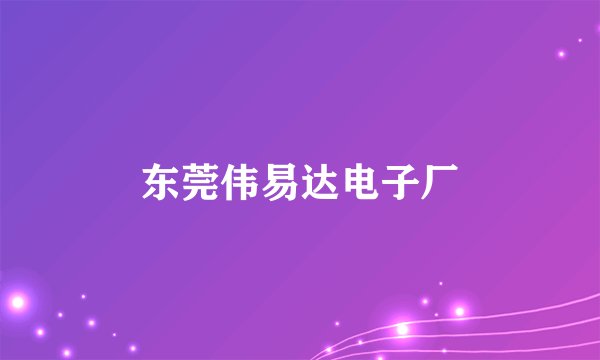 东莞伟易达电子厂