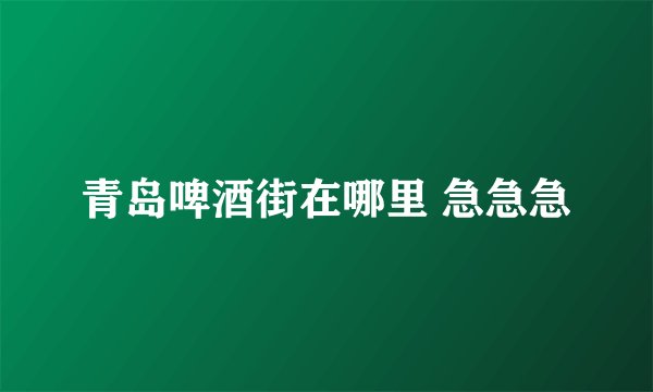 青岛啤酒街在哪里 急急急