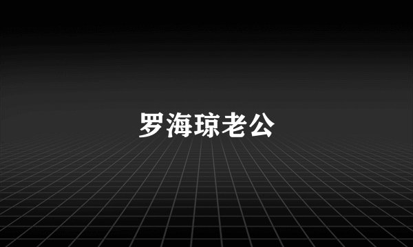 罗海琼老公