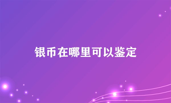 银币在哪里可以鉴定