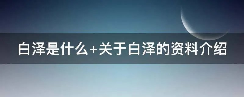 白泽是什么 关于白泽的资料介绍