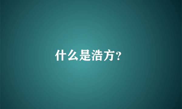 什么是浩方?