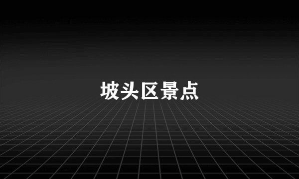 坡头区景点