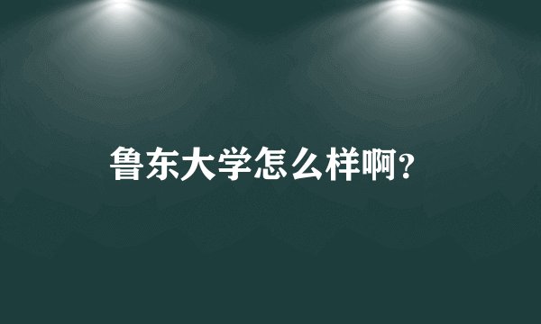 鲁东大学怎么样啊？