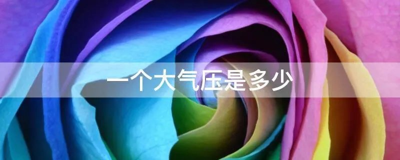 一个大气压是多少