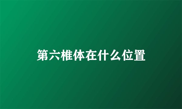 第六椎体在什么位置