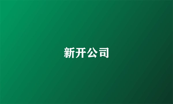 新开公司
