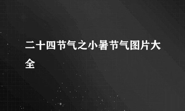 二十四节气之小暑节气图片大全