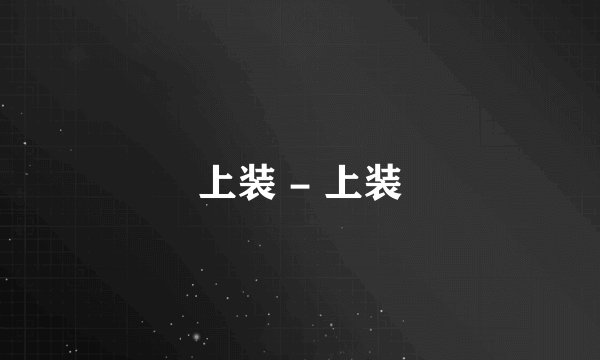 上装 - 上装