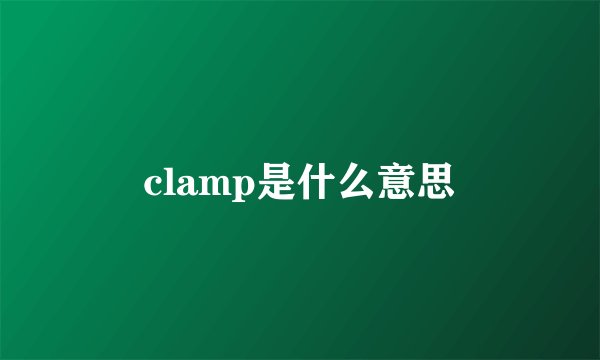 clamp是什么意思