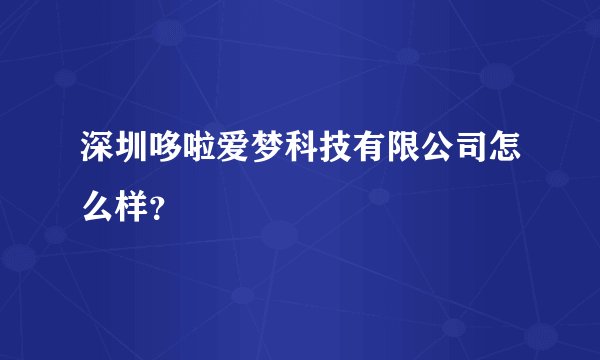 深圳哆啦爱梦科技有限公司怎么样？